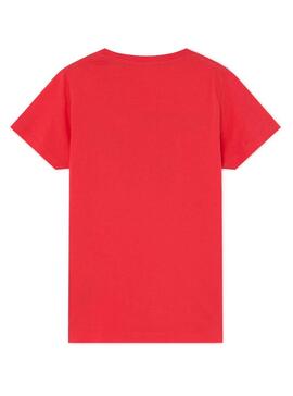 T-Shirt Hackett Logo H Rot Für Jungen