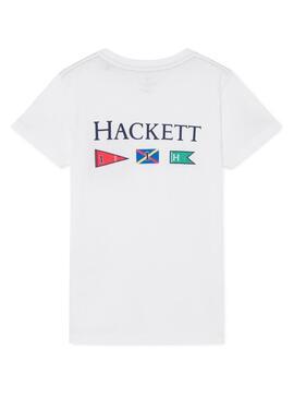 T-Shirt Hackett Pocket Weiß Jungen 