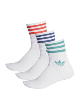 Pack Socken Adidas CRW Weiße Jungen- und Mädchen