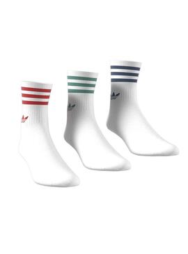 Pack Socken Adidas CRW Weiße Jungen- und Mädchen