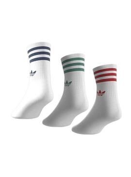 Pack Socken Adidas CRW Weiße Jungen- und Mädchen