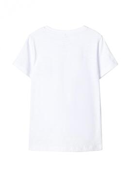 T-Shirt Nennen It Dinette Weiß für Mädchen