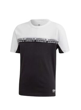 T-Shirt Adidas TEE Schwarz Weiß Für Jungen und Mädchen