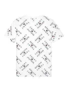 T-Shirt Tommy Hilfiger Multi Logo Weiß