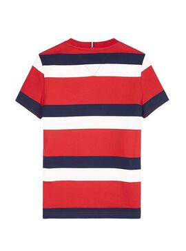 T-Shirt Tommy Hilfiger Stripes Rot für Jungen