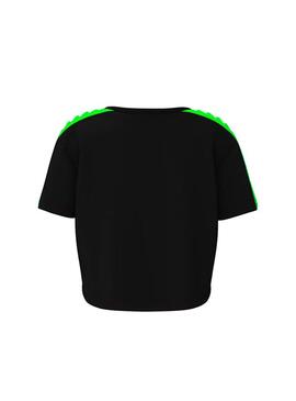 T-Shirt Kappa Hilfe Neon Nero für Damen