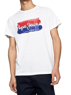 T-Shirt Pepe Jeans Milburn Weiß Herren