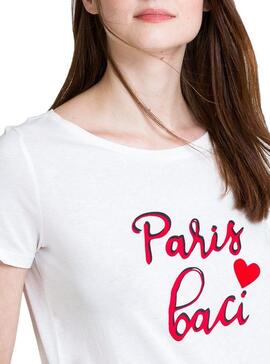 T-Shirt Naf Naf Paris Baci Beige Damen