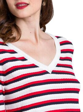 Pullover Naf Naf Multicolor Streifen für Damen