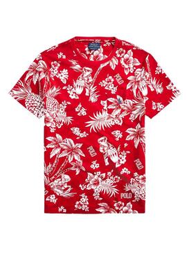 T-Shirt Polo Ralph Lauren Tropical Rot Herren