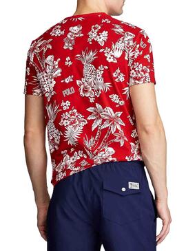 T-Shirt Polo Ralph Lauren Tropical Rot Herren
