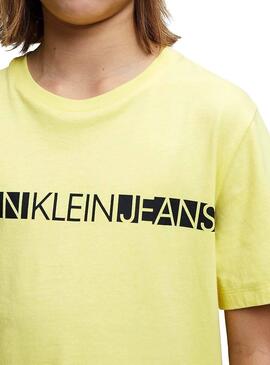 T-Shirt Calvin Klein Jeans Hero Gelb für Junge n