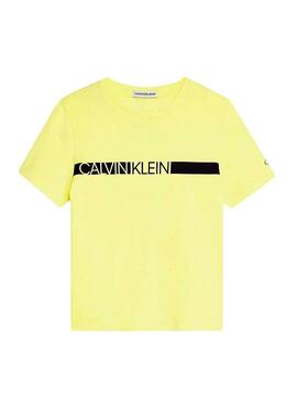 T-Shirt Calvin Klein Jeans Hero Gelb für Junge n