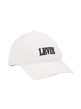 Kappe Levis Serif Logo Weiße Damen und Herren