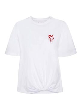 T-Shirt Pepe Jeans Fleur Weiß für Damen