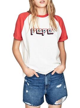 T-Shirt Pepe Jeans Paipa Weiß für Damen