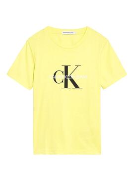 T-Shirt Calvin Klein Jeans Monogram Gelb 