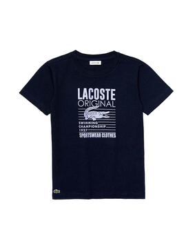 T-Shirt Lacoste Sports Blau für Jungen