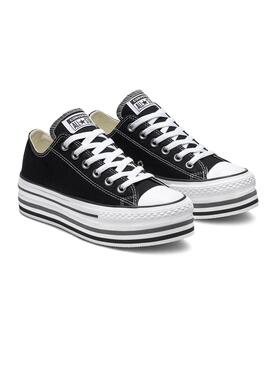 Converse Chuck Taylor All Star Plattform Schwarze