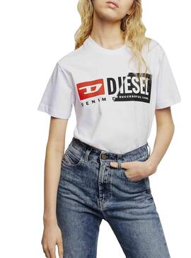 T-Shirt Diesel Diego Weiss für Damen und Herren