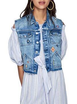 Weste Pepe Jeans Elsie Needle Denim Damen