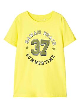 T-Shirt Name It Vux Gelb für Jungen