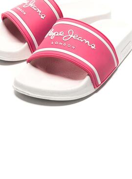 Sandalen Pepe Jeans Slider Logo Rosa Mädchen