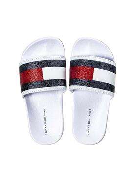 Sandalen Tommy Hilfiger Flag Print Weiße Mädchen