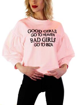 Sweatshirt La Sal Style Good Bad Pink