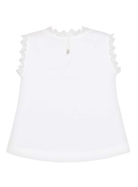 T-Shirt Mayoral Popelin Weiß für Mädchen