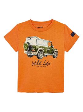 T-Shirt Mayoral Car Orange für Jungen