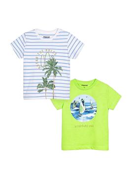 T-Shirts Mayoral Windsurf Grün für Jungen