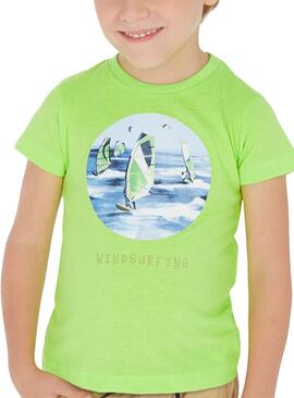 T-Shirts Mayoral Windsurf Grün für Jungen