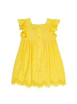 Kleid Mayoral Openwork Gelb für Mädchen