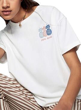 T-Shirt Pepe Jeans Prue Weiß für Damen