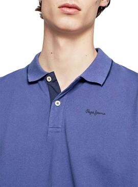 Polo Pepe Jeans Lucas Blau für Herren