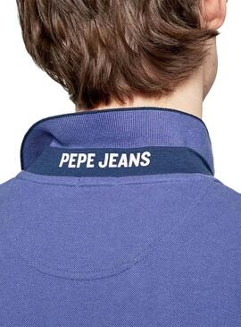 Polo Pepe Jeans Lucas Blau für Herren