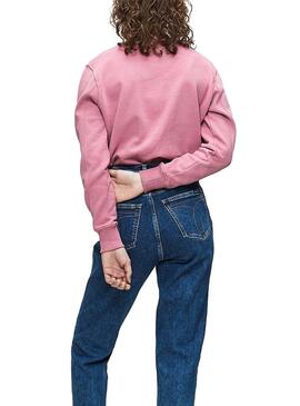 Sweatshirt Calvin klein Vegetable Dye Pink Woman