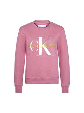 Sweatshirt Calvin klein Vegetable Dye Pink Woman