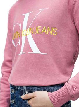 Sweatshirt Calvin klein Vegetable Dye Pink Woman