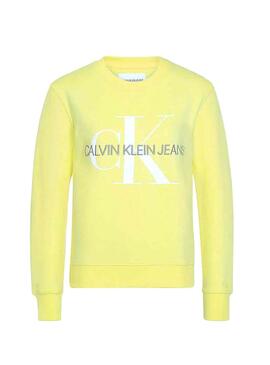 Sweatshirt Calvin Klein Vegetable Dye Gelb Damen