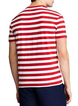 T-Shirt Polo Ralph Lauren Streifen Rot Für Herren