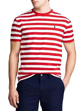 T-Shirt Polo Ralph Lauren Streifen Rot Für Herren