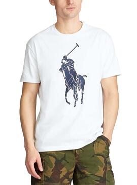 T-Shirt Polo Ralph Lauren Big Pony weiß Herren