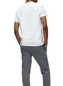 T-Shirt Calvin Klein Rundes Logo Weiß Herren