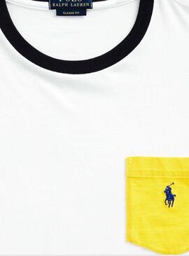 T-Shirt Polo Ralph Lauren Weiß Tasche Herren
