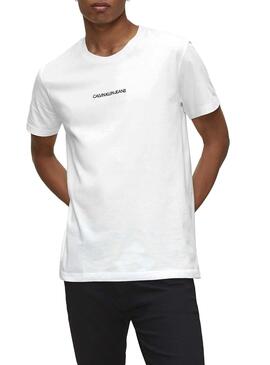 T-Shirt Calvin Klein Bio-Logo Weiß Herren