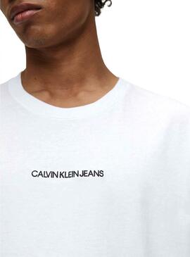 T-Shirt Calvin Klein Bio-Logo Weiß Herren