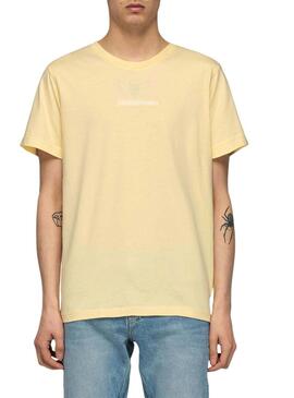 T-Shirt Calvin Klein Organic Logo Gelb Herren