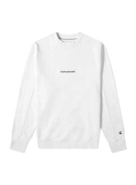 Sweatshirt Calvin Klein Chest Logo Weiss Herren